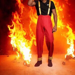 Flaming Firefighter 3 Piece Costume Set